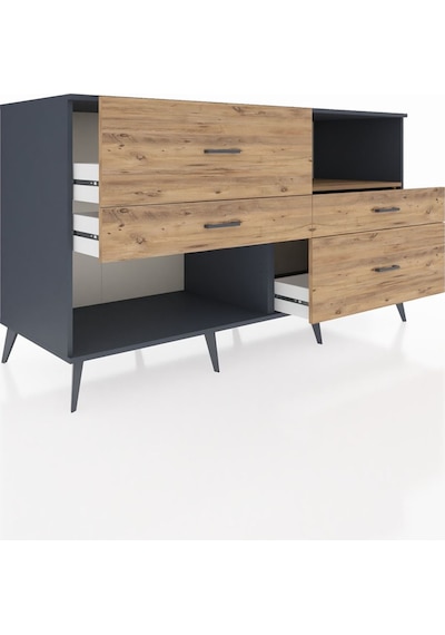Kronos Konsol Tek Raflı 4 Çekmeceli 176x59x99 Antrasit-çam Atlas Çam/atlas Çam - Antrasıt Kronos Konsol Tek Raflı 4 Çekmeceli 176x59x99 Antrasit-çam Atlas Çam/atlas Çam - Antrasıt