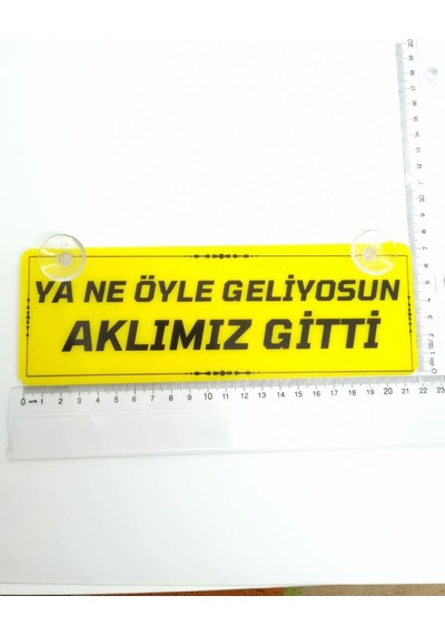 Ya Ne Öyle Geliyosun Aklımız Gitti Vantuzlu Dekor Pleksi Plaka