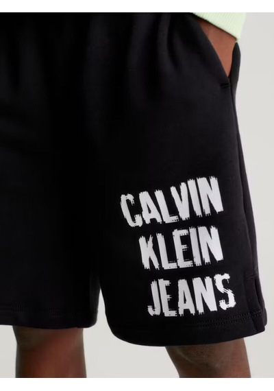 Calvin Klein Pıxel Logo Relaxed S, Beh Siyah Çocuk Şort
