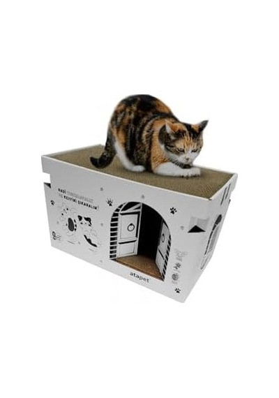 Karton Kedi Tırmalama Ve Dinlenme Evi