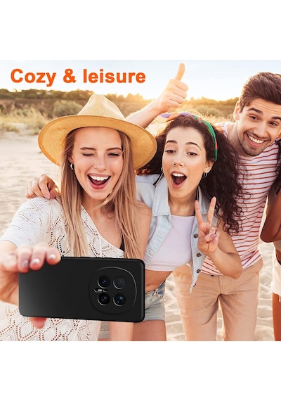 Caseonn Honor Magic 8 Pro Kılıf Kamera Korumalı Mikrofiber Astarlı Lansman Siyah