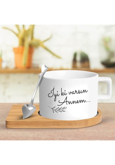 İyi Ki Varsın Annem Temalı Çay Kahve Fincanı