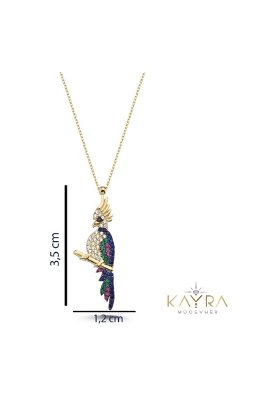 Kayra Mücevher Papağan Altın Kolye Ak09