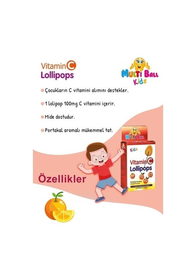 Multi Ball Kids Vıtamın C Lollıpops