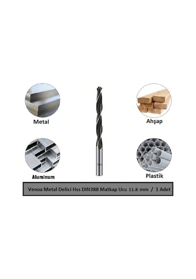 Venoa Metal Delici Hss Dın388 Matkap Ucu 11.8 Mm Paket 1 Li