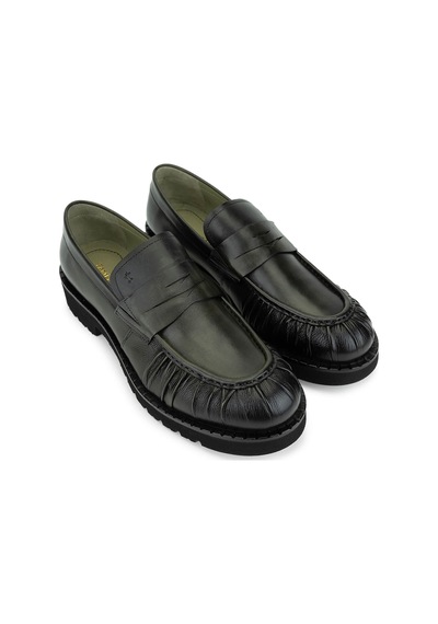 Tamer Tanca Erkek Hakiki Deri Yeşil Loafer Ayakkabı 987 231 Erk Ayk Sk25-26 Olıve Yeşil
