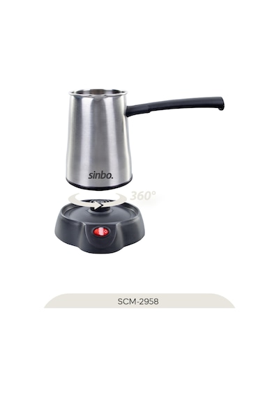 Scm-2958 İnox Elektrikli Türk Kahvesi Cezvesi 400 Ml 6 Fincan