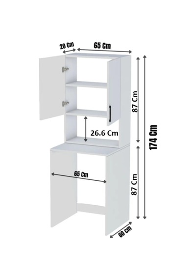 Wood Çamaşır Makine Dolabı Çok Amaçlı Dolap Banyo Kiler Beyaz - 904374634 Beyaz Wood Çamaşır Makine Dolabı Çok Amaçlı Dolap Banyo Kiler Beyaz - 904374634 Beyaz