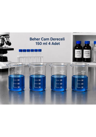 Beher Cam Dereceli 150 Ml 4 Adet