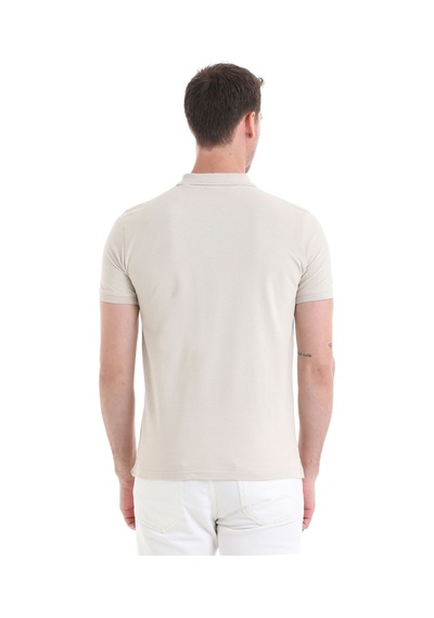 Hatemoğlu 3536etc22c02 Regular Fit Pamuk Polo Yaka Erkek Tişört Bej