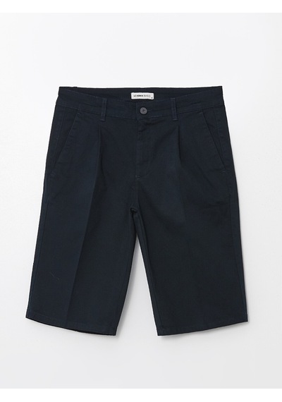 Lcwaıkıkı Classic Lacivert Rahat Kalıp Gabardin Erkek Bermuda Şort