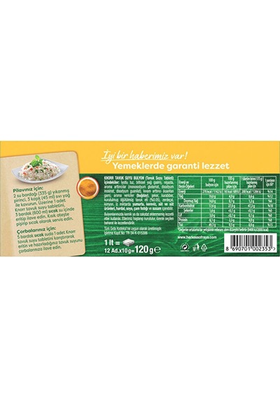Knorr Tavuk Suyu Tablet Bulyon 12li X 7 Adet