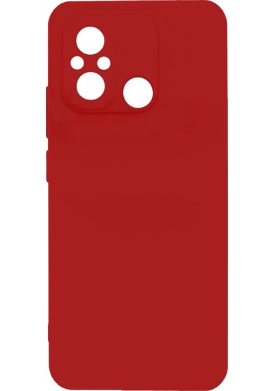 Noktaks - Xiaomi Uyumlu Xiaomi Redmi 12c - Kılıf Mat Soft Esnek Biye Silikon - Kırmızı