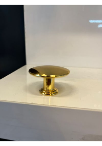 Metal Mantar Düğme Kulp Altın Dolap Kapak Modern Çekmece Tv Ünite Mobilya Tek Delikli Gold