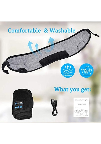 Jms Siyah Bluetooth Kulaklıklı Uyku Bandı Siyah