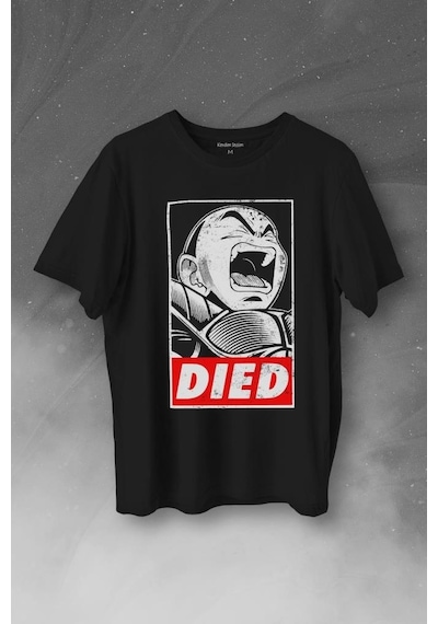 Dragon Ball Krillin Anime Dizi Urban Baskılı Tişört Unisex T-shirt 001