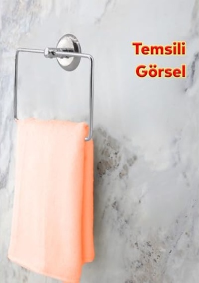 Krom Renk Vidalı Kare Havluluk Lavabo Banyo Mutfak Aparat Standı Bez Havlu Askısı Paslanmaz Metal Genel