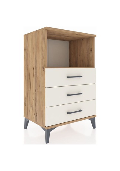 Hyperion Komodin Tek Raflı 3 Çekmeceli 60x44x96 Çam-aytaşı Atlas Çam