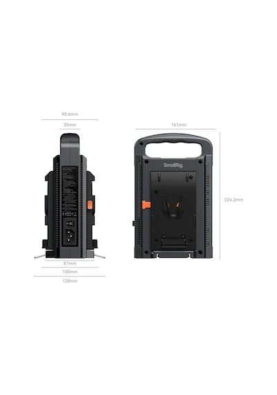 Smallrig 4450 Çift Kanallı V Montajlı Pil Şarj Cihazı