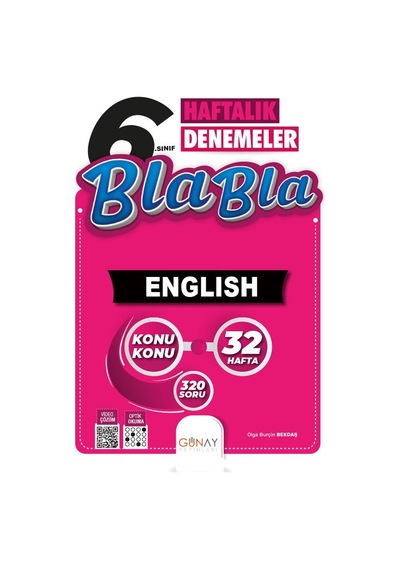 6. Sınıf 32 Haftalık Bla Bla İngilizce Denemeleri  -  Olga Burçin Bekdaş  -  Günay Yayıncılık