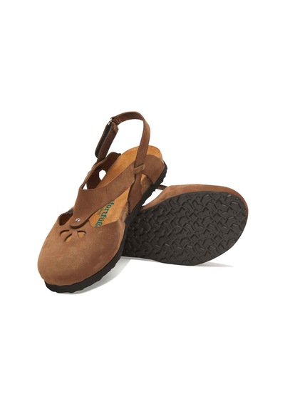 Comfortfusse Megan - Kadın Ortopedik Hakiki Deri Sandalet Kum