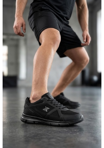 Elit Asprt251 Büyük Numara Erkek Klasik Sneaker Siyah - Füme
