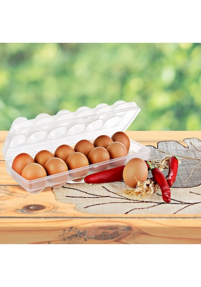 12li Şeffaf Kapaklı Kilitli Yumurta Saklama Kabı Kutusu Aparatı Belirtilmemis