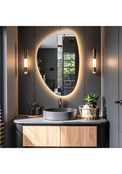 Fracturavision Günışığı Lavabo & Banyo Aynası Dokunmatik Sensörlü 90 X 60