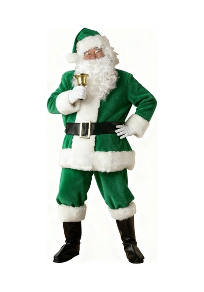 Yeşil Noel Baba Kostümü Yetişkin