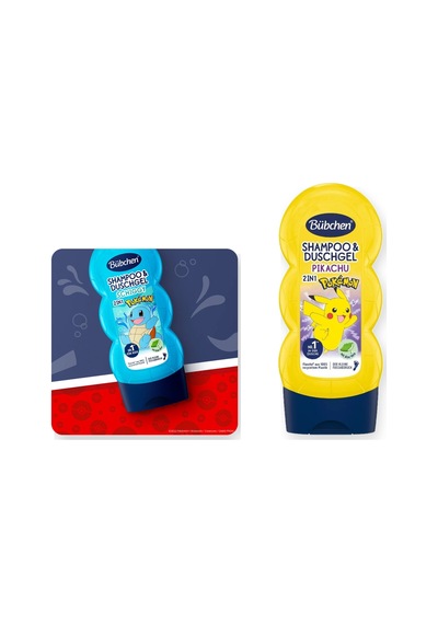 Bübchen Çocuk Banyo Eğlencesi Hediye Seti 2 Parça: Pokemon Schiggy + Pokemon Pikachu