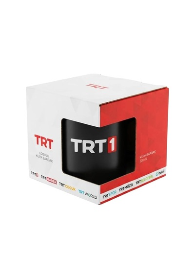 Trt1 Logolu Siyah Kupa Beyaz - Çok Renkli