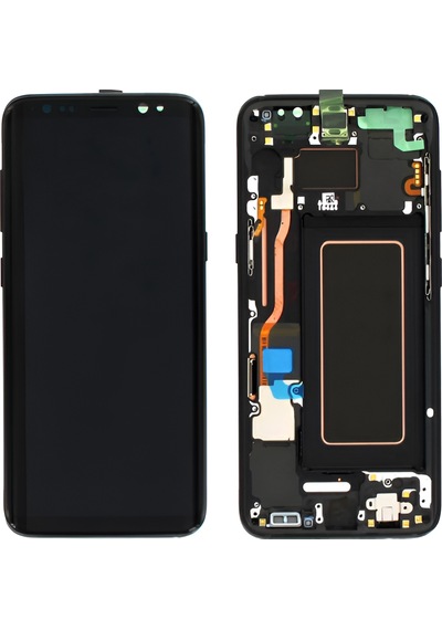 Samsung Galaxy S8 Sm-g950 Uyumlu Çıtalı Yan Sanayidir Lcd Ekran Dokunmatik Siyah
