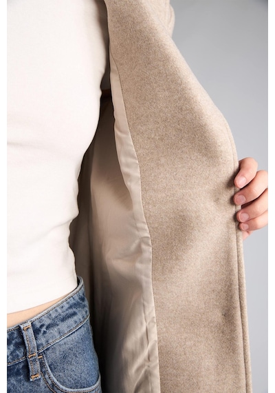 Defacto Regular Fit Ceket Yaka Kaşe Kaban H9742ax26wnbg501 Bej-bg501