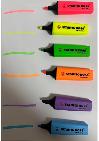 Fosforlu Kalem, 2-5 Mm Uç, Su Bazlı Mürekkep, 4 Saat Kurumaya Dayanıklı 6 Lı Set Canlı Yeşil