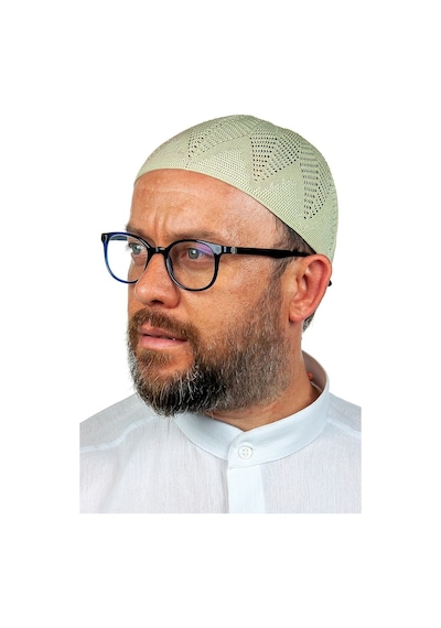 Berra Çelik Örme Dantel Namaz Takkesi F.Yeşili 1 Adet