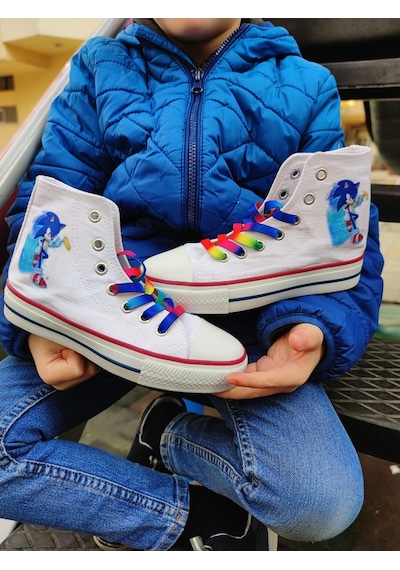 Sonic Karakterli Çocuk Spor Ayakkabı Convers Modeli Spor Ayakkabı (528277033)