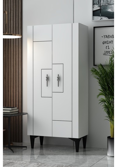 Dhdxxçad1b Mina 2 Kapaklı Mutfak Dolabı Banyo Dolabı Çok Amaçlı Dolap Beyaz