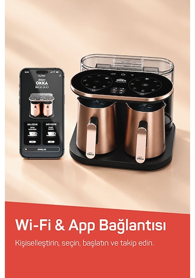 Arzum OKKA OK0051 Rich Duo Çoklu İçecek 8 Fincan Matcha Bol Köpüklü Türk Kahvesi Makinesi