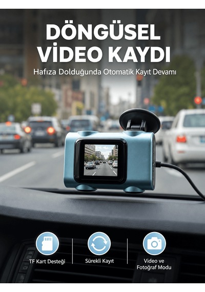 Mini Araç İçi Kamera Sürekli Kayıt Geniş Açılı Yeni Nesil 70254685