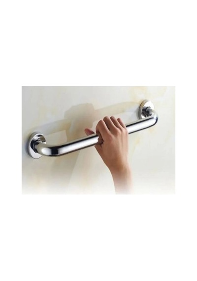 Krom Renkli Banyo Tutamağı Tutacağı Engelli Tutunma Barı 25 Cm - 628107611 Diğer