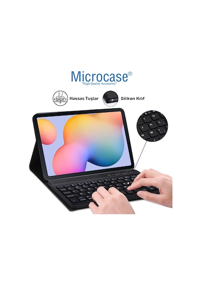 Samsung Uyumlu Tab S6 Lite Sm-P610 10.4 Bluetooth Klavyeli Kılıf - Bkk4