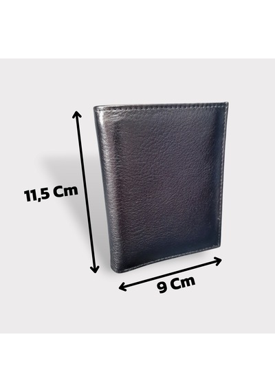 Gvnbag Hakiki Deri Erkek Dikey Siyah Cüzdan Gvn-0123