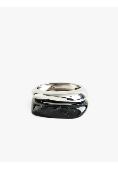 Koton 2'li Oval Bileklik Seti Siyah 7wak70728aa