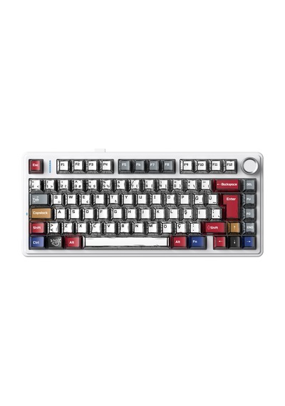 Aula F75 Mekanik Rgb Tkl Graywood V4 Switch Kablosuz Makrolu Hot Swap Türkçe Q Klavye Comic