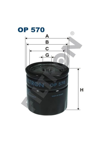 FILTRON OP570 Yağ Filtresi Astra-Corsa-Vectra-Omega-Kadett Opel Tüm Mod. (86-02)