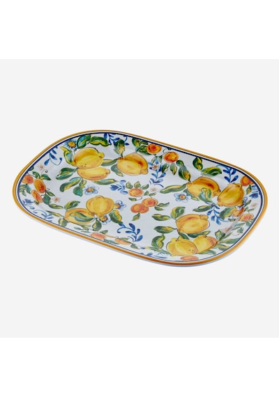 Mavi Melamin Servis Tabağı 44 Cm