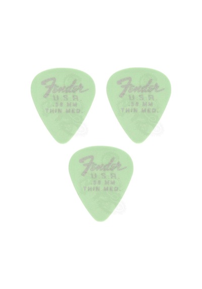 Fender Dura-tone 3 Adet Gitar Penası 351 Shape .58 Surf Green 3 Adet