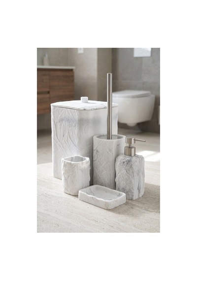 Acar Jhn-09342 Beyaz Laduree Collection 5'li Köşeli Banyo Set