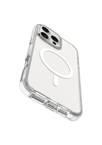 Apple iPhone 16 Pro Max Kılıf Magsafe Uyumlu Airbag Tasarımlı Raptic Clear Serisi Şeffaf Kapak Beyaz