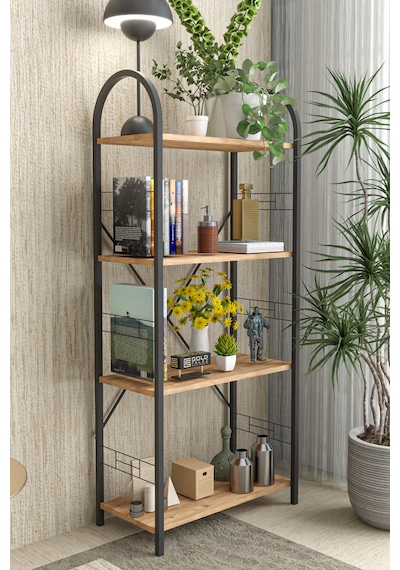 Metal Kitaplık Kahverengi 150 Cm Diğer